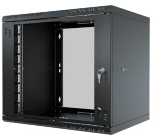 Stalflex Armario Rack 19 Pulgadas 9U 400mm Standard - Acero de Alta Resistencia - Bastidor y Armario para Equipos de Red - Armario Rack 19 Compatible con Bandeja Rack - Puerta de Cristal