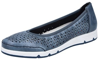 Rieker Femme L3065 Ballerine, Bleu, 39 EU