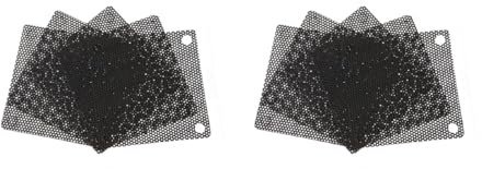 LLHCF 5 Stück 50 mm x 50 mm Computergehäuse-Lüfter-Filter, Netz, PVC, Computer-PC, für Gehäuselüfter, Bla, Computer-Lüfterfilter, Grills, Metallrahmen, Lüfter, Computergehäuse-Schnitt
