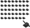40 Pcs Outdoor Cable Clips,Adhesive Wire Hooks Hanging Light Wall Tacks Black,Self-Adhesive Clip Command Sticky Hook Plastic,for Brick Dashcam Gutter Car Cables Finisher Fixing Hider Clamp Holiday