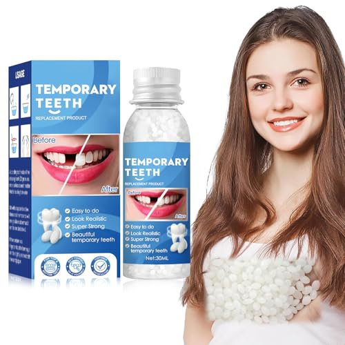 Granuli di Riparazione dei Denti,Cemento per Denti,per Otturazioni,Perline Temporanee di Riparazione dei Denti, Materiale di Riempimento Dei Denti,per Riempimento di Denti Mancanti e Rotti