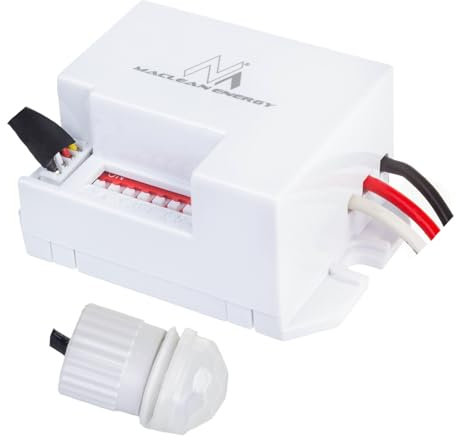 Détecteur de Mouvement PIR Maclean, avec capteur Externe, 12-24V DC, 360°, MCE32 V