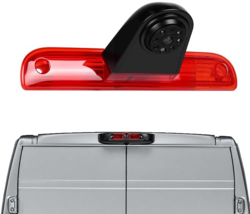 SIXWIN 720P backkamera med bromsljus, bil bakkamera för FIAT Ducato 2006–2018/Peugeot Boxer 2006–2018,140° vidvinkel, IP67 vattentät, mörkerseende med 10 m kabel