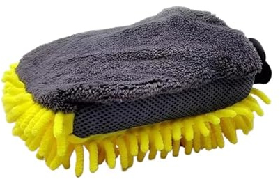 WEQYFDC Biltvättshandske mikrofiber vattentäta biltvätthandskar, 1/5 st, rengöringshandske, detaljborste, bilvård, dubbelsidig