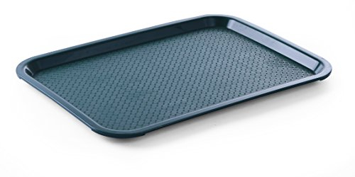 HENDI Serviertablett, Tablett, temperaturbeständig bis 80 °C, Fastfood, Mittel, 305x415x(H) 20mm, Polypropylen, grün