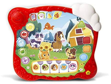 Clementoni Sapientino - La Fattoria delle Filastrocche, Gioco Educativo Elettronico per Bambini 2-4 Anni, Tablet Interattivo con Versi degli Animali e Filastrocche in Italiano e Inglese, 12068
