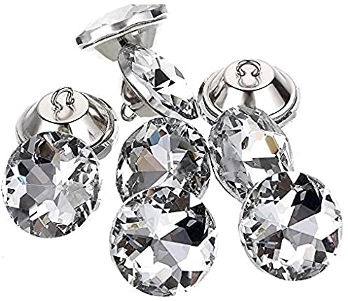 Coolty 60 Stück Strass Kristallknöpfe Diamant zum Nähen für Kleidung Sofa Polster Kopfteil Deko Basteln (20mm)