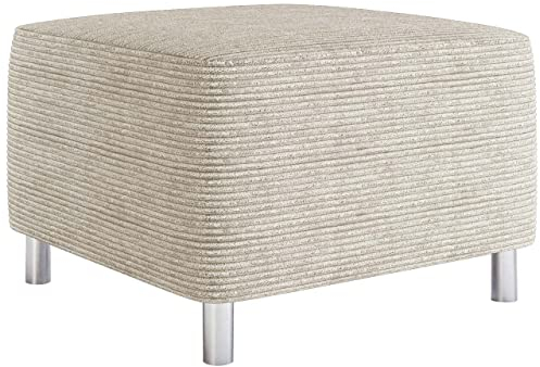 Mirjan24 Moderner Polsterhocker Dover Cord, Sitzhocker Hocker Sitzbank Fußbank Pouf Farbauswahl (Poso 100)