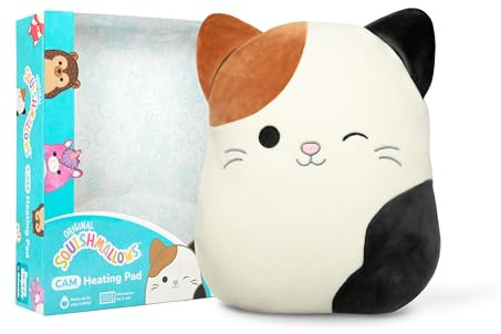 Squishmallows Cam The Cat by Relatable, Microwavable Heating Pad for Period Cramps, Cuddly Plushies, Great Gift Ideas for Loved Ones of All Ages, Includes 1 Lavender Scented Heating Pad Plushy