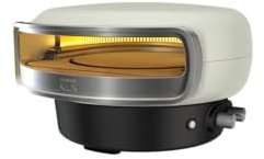 Everdure KILN Pizzaofen 2-Brenner 9,2 kW rotierend 360 Grad Pizzastein, Farbe:Off-White