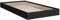 vidaXL Bettgestell, Bett Einzelbett für Schlafzimmer, Bettrahmen mit Lattenrost, Schlafzimmerbett Modernes Design, Schwarz 90x190cm Holzwerkstoff