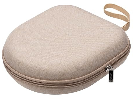 Ginsco Universal Headphone Case Compatible with JBL Tune 510BT 720BT, Sony WH-CH 720N/WH-CH520, with Sony/JBL/Soundcore Life Q20i Q30/BERIBES/TOZO/KVIDIO etc Wireless Headphones Beige