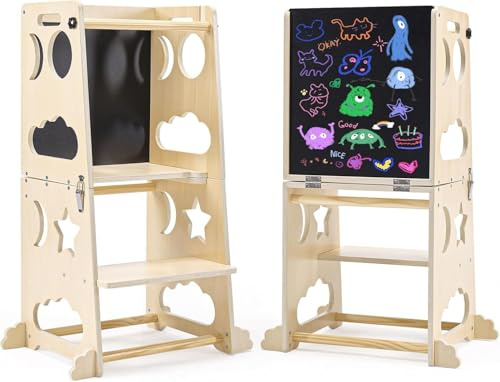 Torre de Aprendizaje Montessori ATAA Stool con Taburete Extraíble