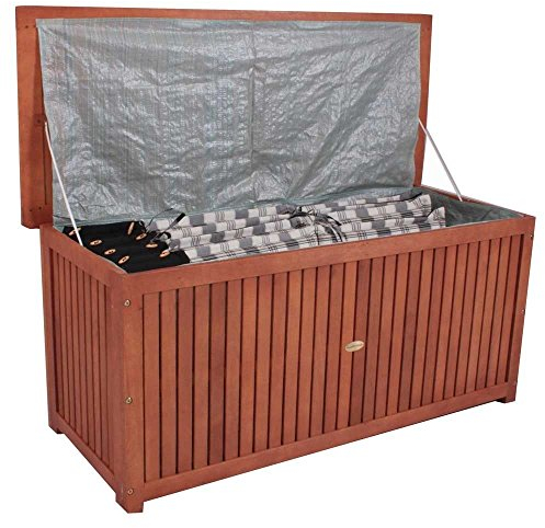 Hartholz Auflagenbox Akazie / 120x58x55cm