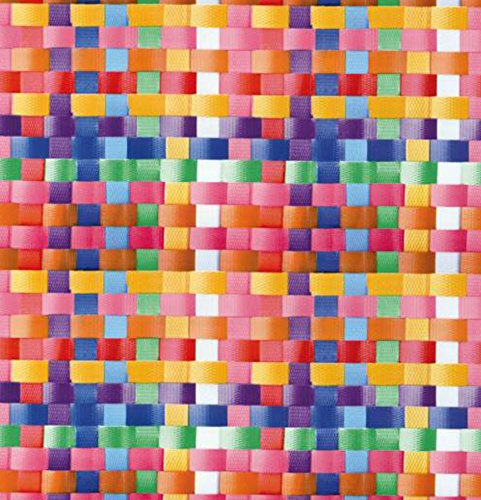 Klebefolie - Möbelfolie Rattan Design bunt - 45 cm x 200 cm Selbstklebende Folie mit Flechtoptik - Dekorfolie