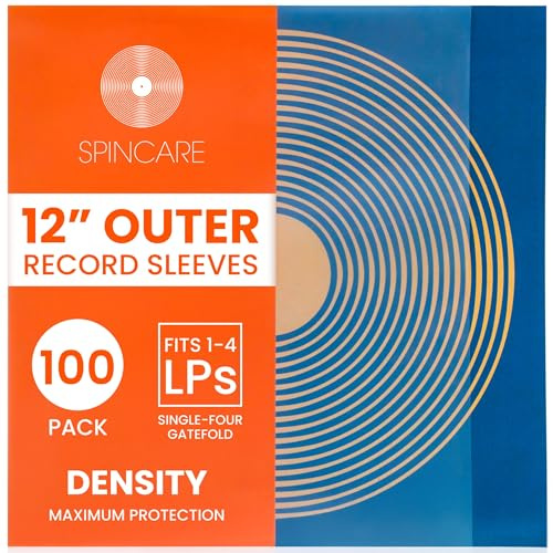 SPINCARE Density 100x Buste Esterne 33 Giri per Vinili con Protezione UV