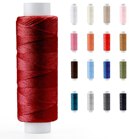 Hilo de Coser Resistente de Poliéster, Bobinas de Muchos Colores, Para Costura a Mano o a Máquinas, Bobinas de 200 m, Fabricado en Europa por Pasmanta desde 1953 (5613 - Burdeos)