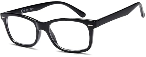 NEW VISION Occhiali da Lettura Uomo, Bicolore Fashion, UV400 per Donna, NV056 (+1.50, Nero)