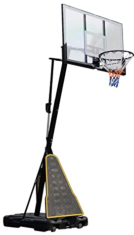 ProSport Basketballkorb Pro - Outdoor 305 cm - Höhenverstellbar 2,45-3,05m - Für Kinder, Erwachsene - Ständer Schwarz
