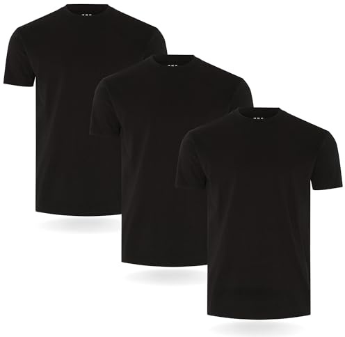 FM London lot de 3/5 t-shirts pour hommes - T-shirts de qualité supérieure avec design légèrement ajusté