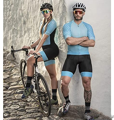 Maillot de Cyclisme, Combinaison de Triathlon pour Femme - Femme - Trifonctions - Trisuit - Une pièce à Manches Courtes Slim Athletic Fit (No Shelf Bra) vêtemen