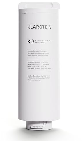 Klarstein Ricambio Depuratore Acqua Domestico 24 Mesi, Filtro Acqua Rubinetto Depuratore per Sistema di Filtraggio ad Osmosi Inversa, Compatibile con Pura Fina 600 GPD, Migliora il Gusto,1 Confezione