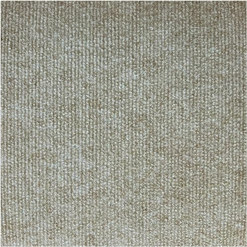 Bodenfliesen selbstklebend, Teppichfliesen, waschbare quadratische Teppichfliesen aus Polyester, 30,5 x 30,5 cm, selbstklebende, abnehmbare Teppichfliesen, 15 Stück (Farbe: Grau) ( Color : Light Curry