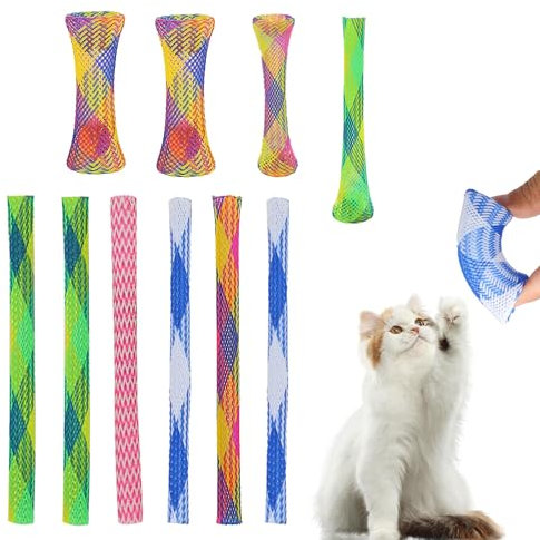 40PCS Soft Cat Tube Spring Toy - Colorful Interactive Cat Toy Spring Encourages Activity & Exercise - Indoor Plastic Coil for Kittens to Swat, Bite & Hunt (Random Color)