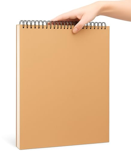 A3 Sketchbook for Artists (Pack of 1) – 120 GSM Thick Paper, 60 Pages (30 Sheets), Thick Hard Cover, Top Spiral Bound – Ideal for Drawing, Sketching, Journaling, Painting