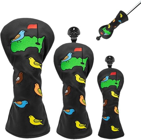 Puño de Correa de Golf schcamp, diseño Verde golfschlägerhauben para Damas, 3 Piezas de Juego de Fundas elásticas para hierros, de Cabeza de Conductor para Entrenamiento de Golf