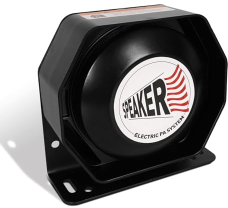 YYATYS 100W Ultra-Slim Siren Speaker, 8 Ohm 108-134dB PA Horn for Emergency Vehicles, IP66 Waterproof Aluminum Loudspeaker Compatible with 100-200W Siren Systems for Police Fire Ambulance Trucks