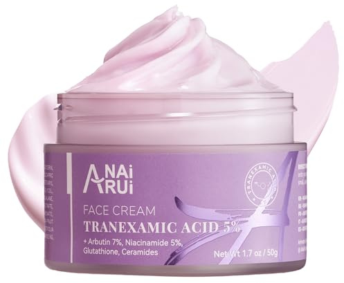 ANAiRUi tranexsyra 5 % arbutin 7 % kräm för mörka fläckar, 50 g | 70 000 ppm arbutin + 50 000 ppm TXA, niacinamid 5 %, glutation för pigmentfläckar, jämn hud och strålande hy