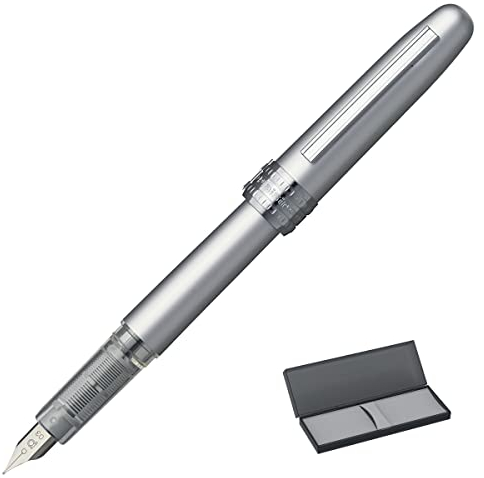 PLATINUM Plaisir PGB-1000B #3 Füllfederhalter/Federstärken: F fein/Farbe: Ice White/Weiß/Handgefertigt/mit Geschenkbox/Füllhalter