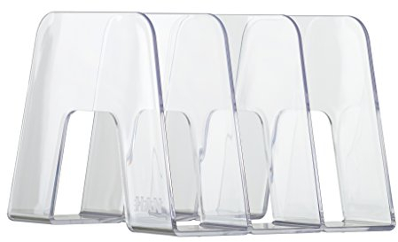 HAN Doppelpack 16200 Katalogsammler SORTER, je 3 Fächer, extra stabil, Elegante Design-Ikone in Hochglänzend (glasklar | 2er Set)