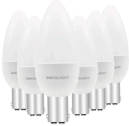 Lampadina LED a candela B15 BA15D, forma B35 con diffusore lattiginoso, 5 Watt, bianco Netrual 4000K e RA≈92, alta resa cromatica, 500 lumen, equivalente a 50 W, non dimmerabile, confezione da 6