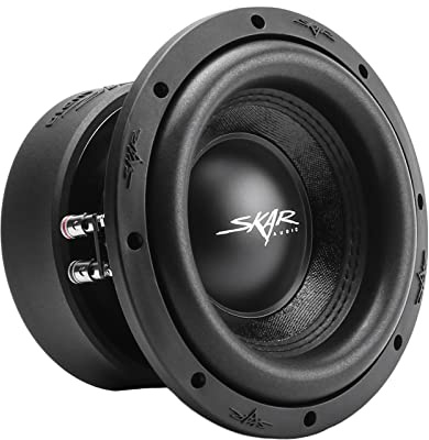 Skar Audio SVR-8 D4 - Subwoofer para Coche de 8 Pulgadas, 800 W, Potencia máxima Dual de 4 ohmios, 8 Pulgadas, Dual 4 ohmios
