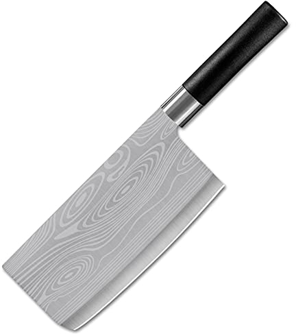 DZCP Cuchillo de Cocina Cocina Chef Cuchillo 3CR13 Cuchillos de Cocina de Acero Inoxidable Cuchillo de cocción Chino Cuchillo de Cuchillo Damasco Vena Modelo Picando Cuchillo
