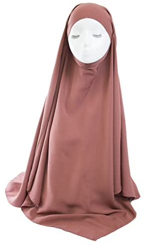 Lamis Hijab – Khimar Hijab – Jilbab für Damen, zum Überziehen, himbeere, One size