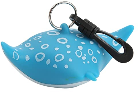 Shanrya Fisch Zweite Stufe Atemregler Abdeckung, Tragbare Cartoon Atemregler Mundstück Abdeckung Universal Weichgummi Staubdicht für Unterwasser(Blauer Punktstrahl)