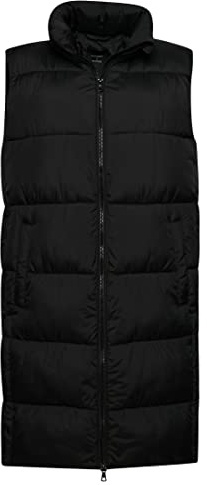 Superdry COAT STUDIOS LONGLINE QUILTED GILET Black 10 Mujer
