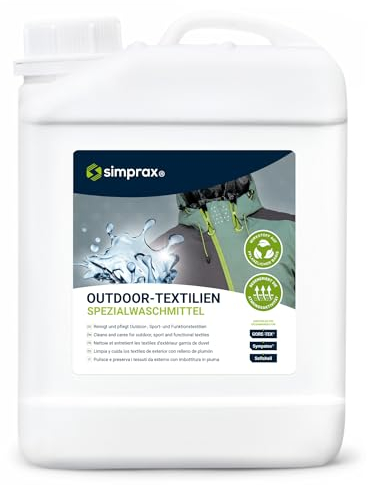 simprax® oekologisches waschmittel Vêtements Fonctionnels & Outdoor – Lessive Liquide Restaure Respirabilité, Élimine Odeurs & Saletés – Detergent Écologique, Prépare à l’Imprégnation, 2,5 L