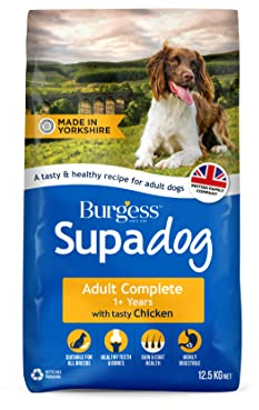 Burgess Supadog Adult dry dog food with tasty chicken 12.5 kg, multicoloured