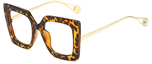 LJCZKA Lunettes de Lecture à Monture Carrée Surdimensionnée Anti Lumière Bleue pour Femmes, Lunette Anti Lumiere Bleue Oeil de Chat