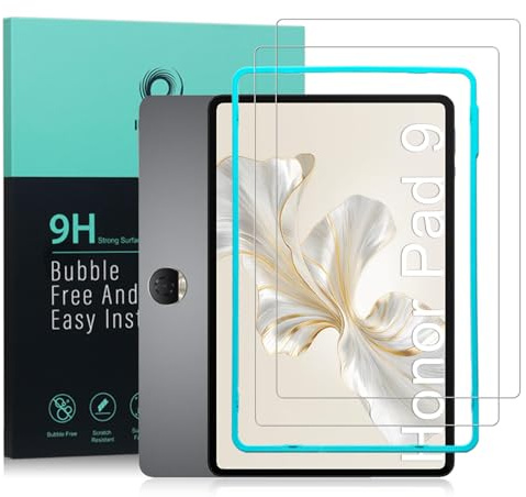 IBYWIND 2-pack skärmskydd för Honor Pad 9 12,1,9H hårdhet härdat glas,med 1 st kameralinsskydd,1 st baksida kolfiberfilm, anti-skrapa