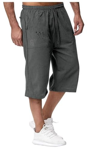 Pantaloni Uomo Slim Pantaloni Uomo alla Caviglia Jeans con Cerniera alla Caviglia Uomo Pantaloni Tuta Jeans Uomo Pantaloni Uomo Taglie Forti con Elastico in Vita Pantaloni sotto Il Ginocchio Uomo