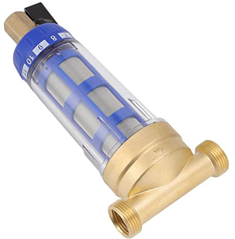 Filtre à Eau pour Toute la Maison avec Fonction de Lavage à Contre-courant - Connexion en Cuivre de 6 Pouces - Pré-filtre et Efficace pour la Purification de l'Eau Domestique