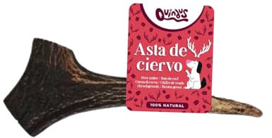 Quindu's - Corna di Cervo per Cani Intere - Masticativo Naturale al 100% - Rafforza Igiene Orale - Resistenti e Duraturi - Disponibili in Tutte Le Taglie (L)