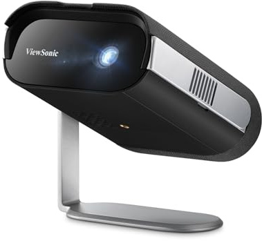 ViewSonic M1 Max Portable Smart LED Projector, Full HD 1080p, Google TV, 360° Projection, 200 ANSI Lumens, Built-in Battery with 2 Hours Playtime, Auto Focus, H/V Keystone