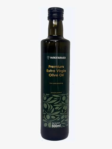 Extra Virgin Olive Oil 500ml – Premium Spanish Olive Oil – Early Harvest – Cold Extracted – High Polyphenols – Antioxidant Rich – First Press – Glass Bottle