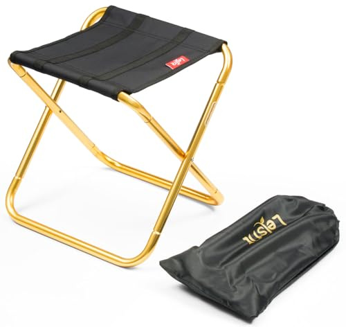 Lesfit Folding Camping Stool, Portable Lightweight Seat (30x25.5x31.5cm)